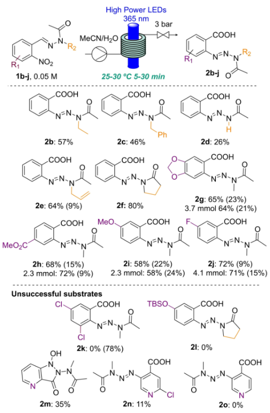 Scheme 3 芐炔前體在光化學轉(zhuǎn)化中的范圍。